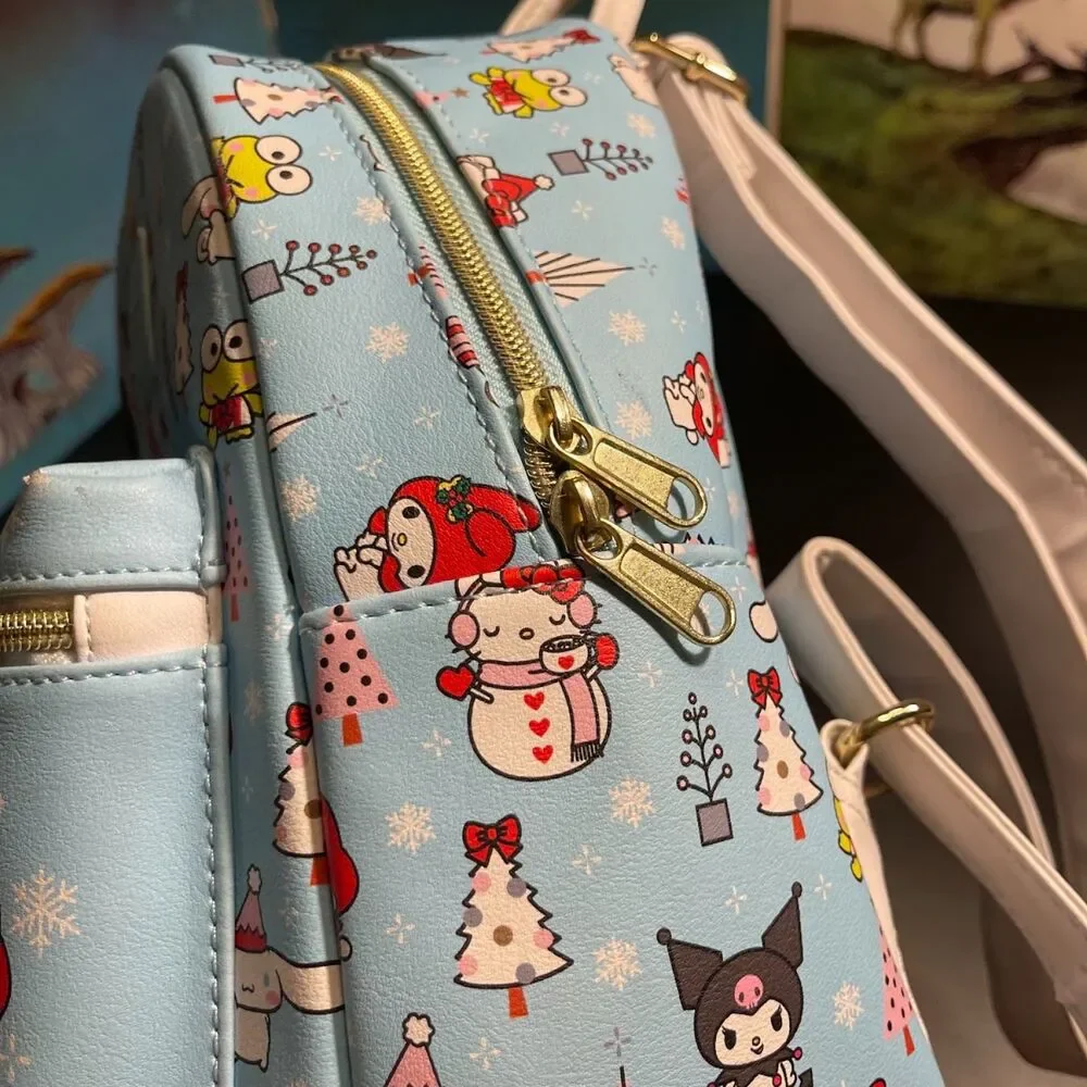 Loungefly Hello Kitty & Friends Holiday Mini Backpack Blue Christmas Snowman